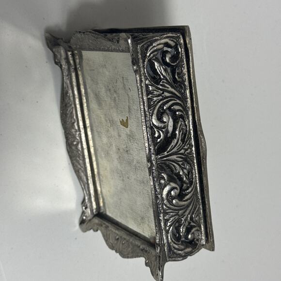 Antique Greek Trinket Box 5”x4.5” Parthenon Acropolis Athens Silver Plated/Solid - Picture 8 of 16